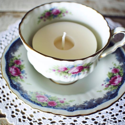 teacup candle